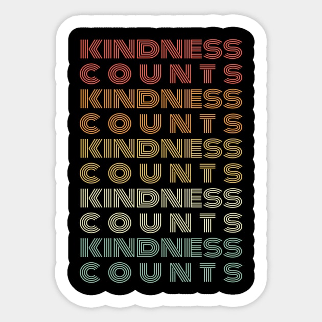 Retro Kindness Counts Sticker by chellan